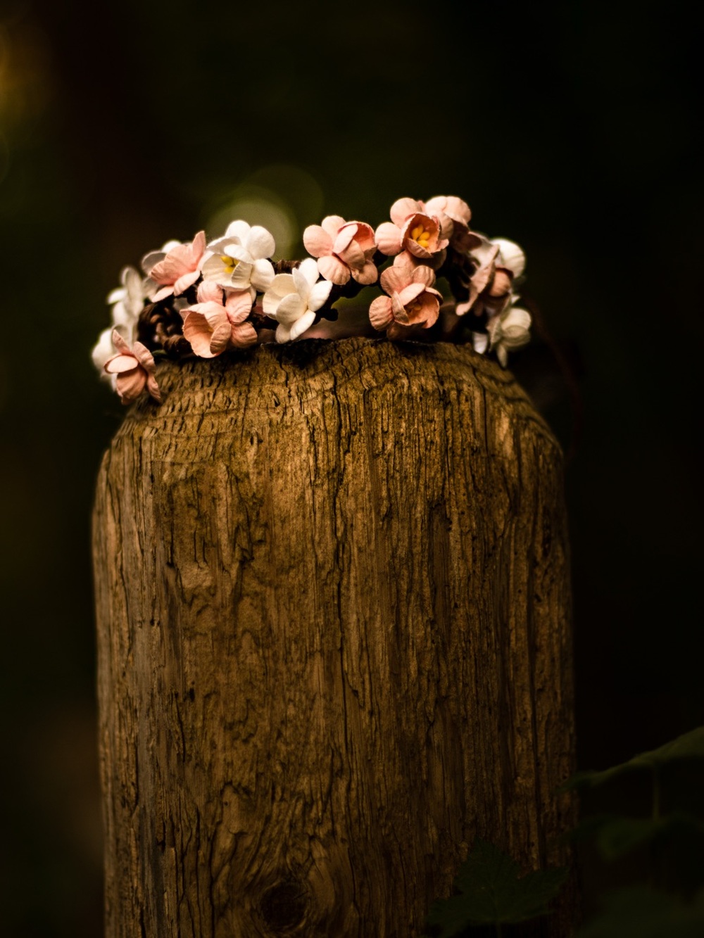 Floral Spring Crown in Pink and White